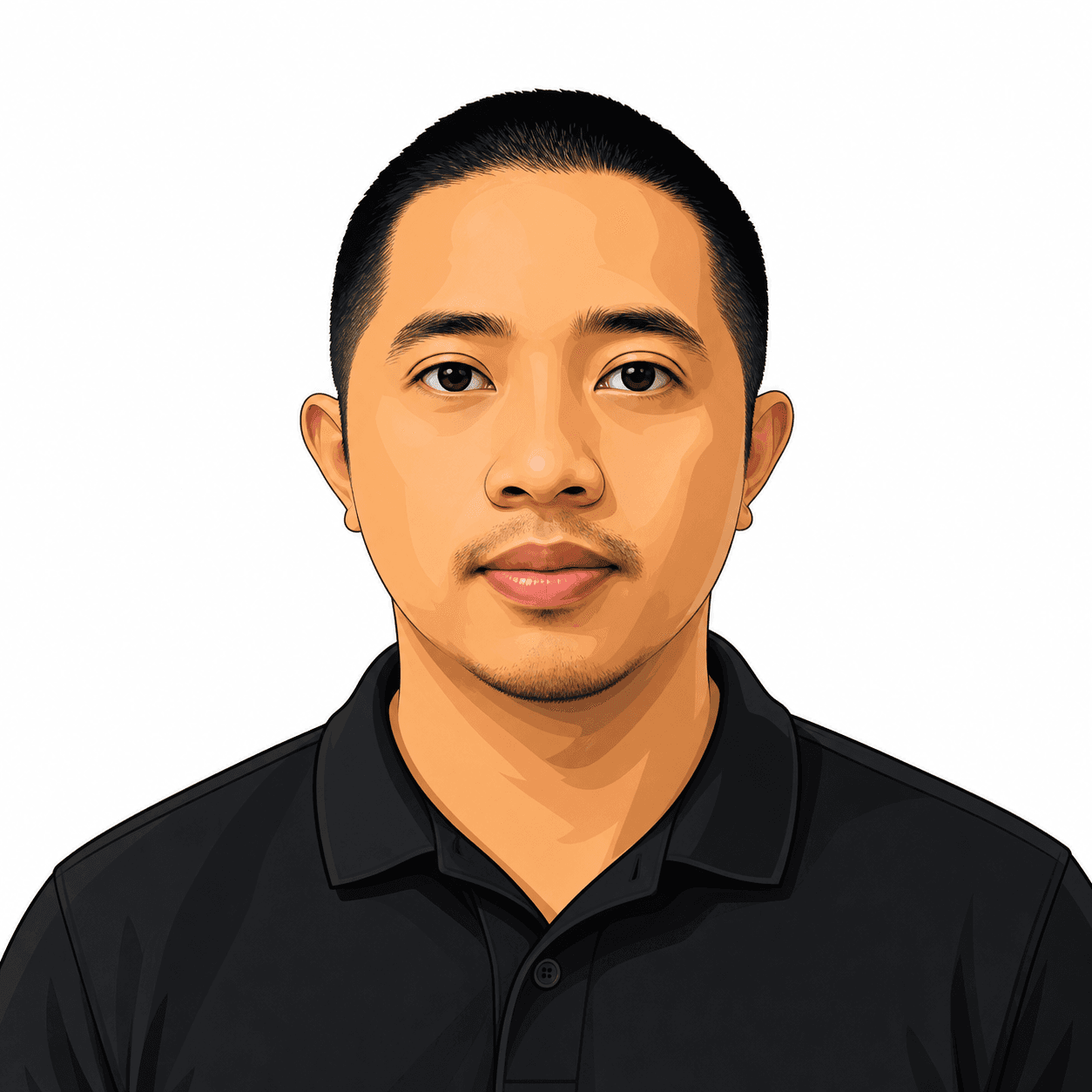 Portrait illustration of Van Laurence Daculan